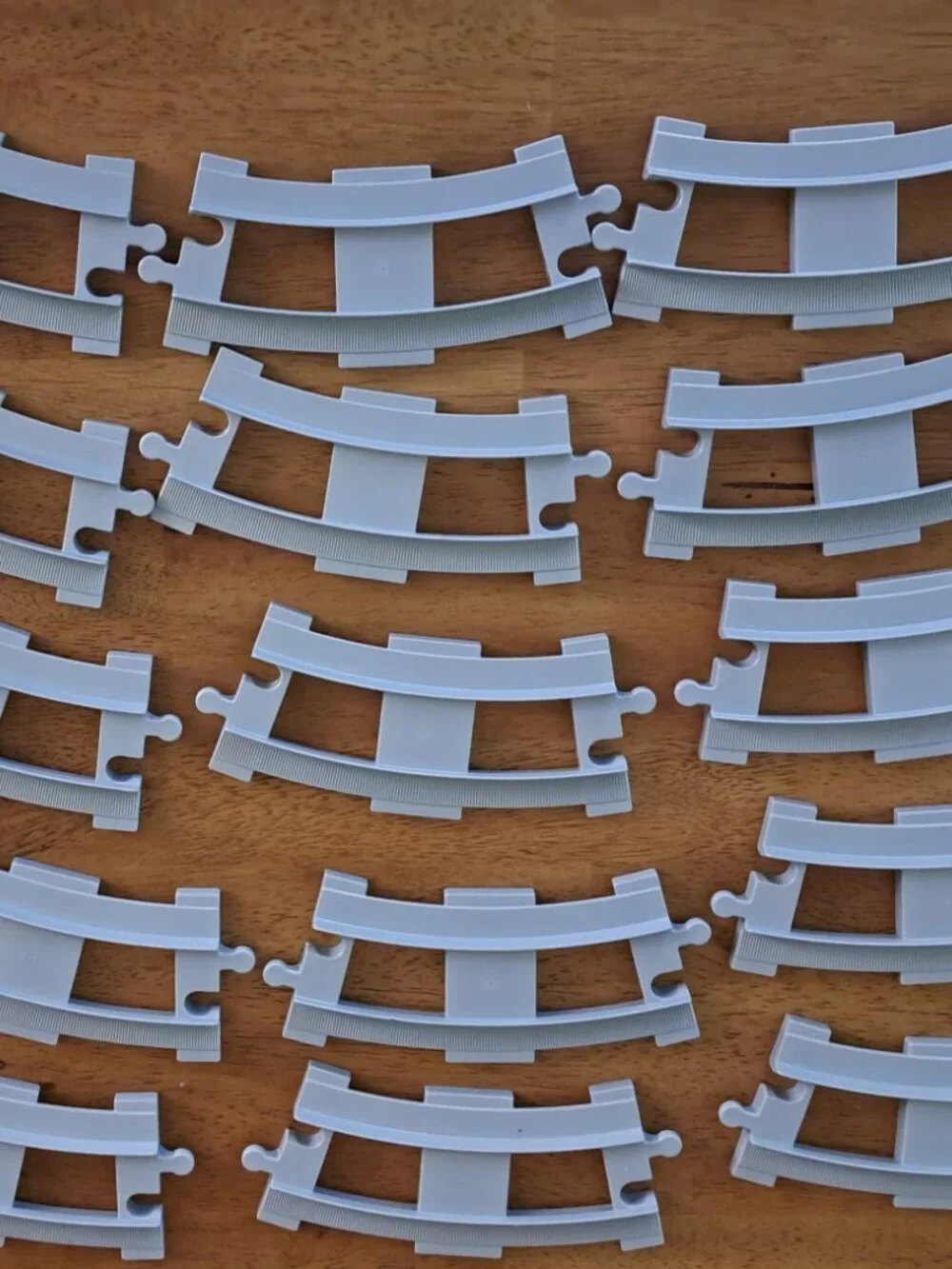 Lego Duplo Train Track Lot gray Curved, Straight, Switcher, crossing 21 Pieces
